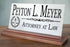 Attorney Nameplate Gift - Solid Marble - Lawyer Custom Desk Name Plate