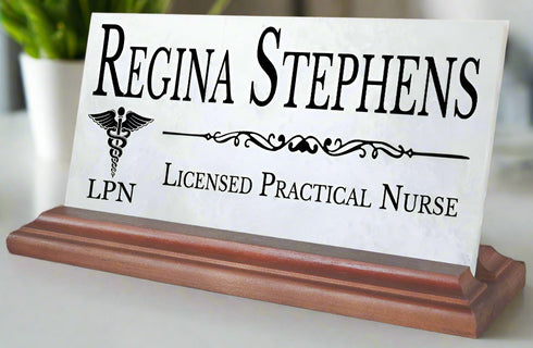 LPN Nurse Nameplate Gift - Licensed Practical Nurse Name Plate for Nurses