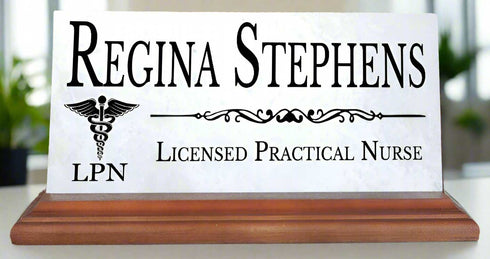 LPN Nurse Nameplate Gift - Licensed Practical Nurse Name Plate for Nurses