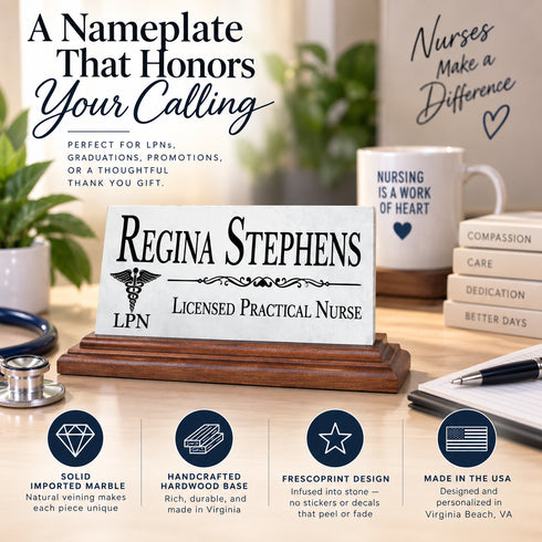 LPN Nurse Desk Nameplate for Licensed Practical Nurses