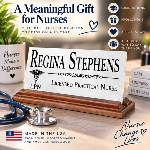 LPN Nurse Desk Nameplate for Licensed Practical Nurses