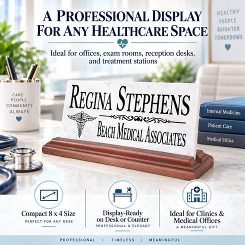 Medical Desk Nameplate - Doctors, Nurses & Healthcare Staff