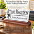 Nurse Practitioner Desk Nameplate - Personalized Solid Marble NP Name Plate Gift