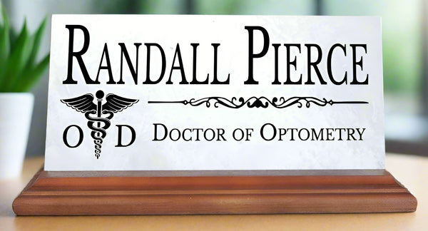 Optometrist Desk Nameplate - Doctor Of Optometry School Graduation Gift