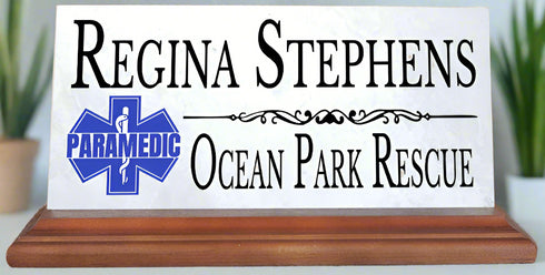 Paramedic Desk Nameplate EMS Medic Graduation Gift