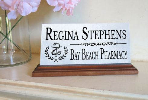 Pharmacist Nameplate Gift Custom Personalized Desk Name Plate