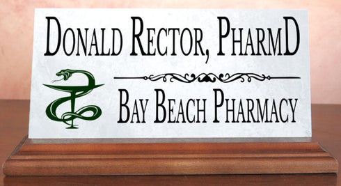 Pharmacist Nameplate Gift Custom Pharmacy Worker Desk Name Plate