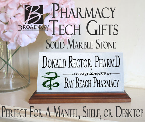 Pharmacist Nameplate Gift Custom Pharmacy Worker Desk Name Plate