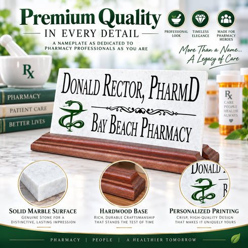 Pharmacist Desk Nameplate