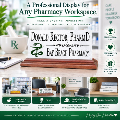 Pharmacist Desk Nameplate