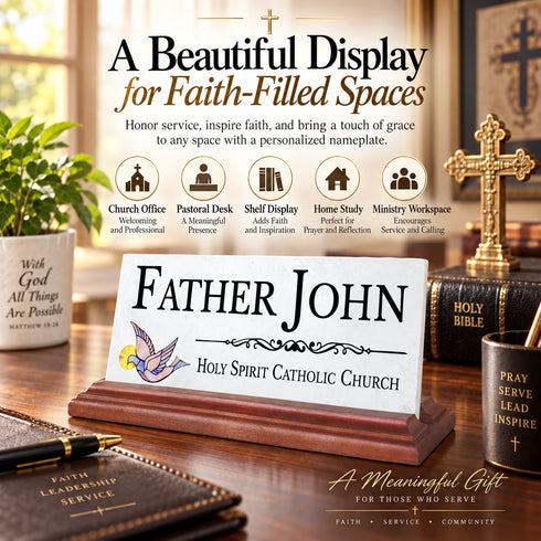 Church Office Desk Nameplate