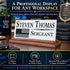 Police Desk Nameplate - Thin Blue Line Flag for Law Enforcement