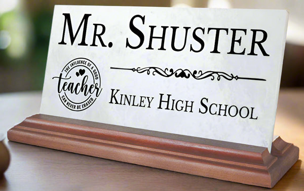 Teacher Desk Nameplate Gift Custom Name Plate For Educators