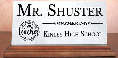 Teacher Desk Nameplate Gift Custom Name Plate For Educators