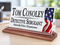 Desk Nameplate for Police, Law Enforcement, Military & Government Workers - Solid Marble