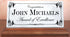 Custom Recognition Plaque Marble Award For Desk Shelf Mantle 8in x 4.5in