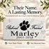 Dog Memorial Stone - Beloved Friend - Personalized Marble Grave Marker