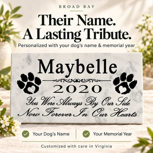 Dog Memorial Stone - Always By Our Side