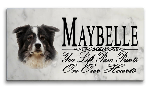 Border Collie Memorial Stone Dog Grave Marker or Garden Plaque