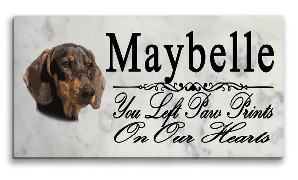 Dachshund Memorial Stone Dog Grave Marker or Garden Plaque