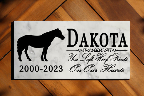 Pony Memorial Stone Horse Equine CUSTOM Garden Remembrance Stone for Outdoors or Indoors