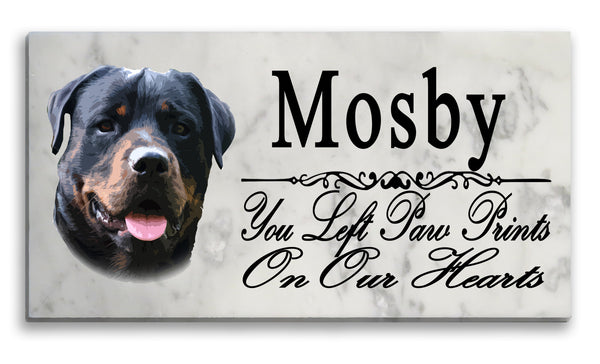 Rottweiler Memorial Stone Dog Grave Marker Rottie Garden Plaque