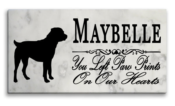 Rottweiler Memorial Stone Personalized Dog Garden Plaque Grave Marker Outdoor or Indoor