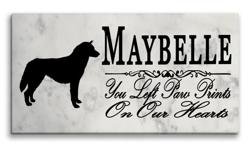 Husky Memorial Stone PERSONALIZED Garden Plaque or Grave Marker