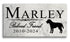 Dog Memorial Stone By Breed Personalized Marker Marble Grave Headstone