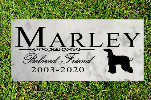 Dog Memorial Stone By Breed Personalized Marker Marble Grave Headstone