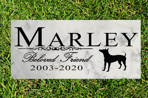 Dog Memorial Stone By Breed Personalized Marker Marble Grave Headstone