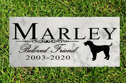 Dog Memorial Stone By Breed Personalized Marker Marble Grave Headstone