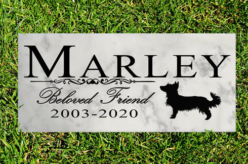 Dog Memorial Stone By Breed Personalized Marker Marble Grave Headstone