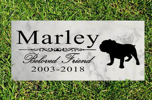 Dog Memorial Stone By Breed Personalized Marker Marble Grave Headstone