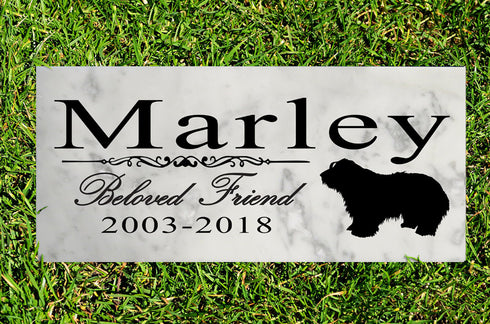 Dog Memorial Stone By Breed Personalized Marker Marble Grave Headstone