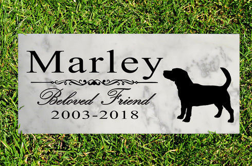 Dog Memorial Stone By Breed Personalized Marker Marble Grave Headstone