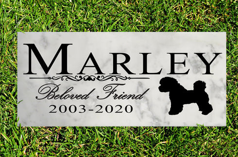 Dog Memorial Stone By Breed Personalized Marker Marble Grave Headstone