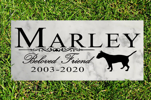 Dog Memorial Stone By Breed Personalized Marker Marble Grave Headstone