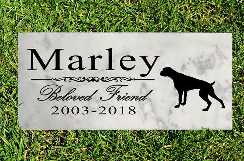 Dog Memorial Stone By Breed Personalized Marker Marble Grave Headstone