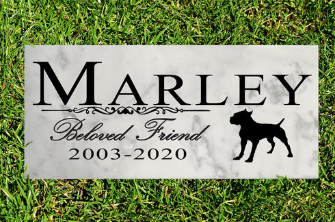 Dog Memorial Stone By Breed Personalized Marker Marble Grave Headstone