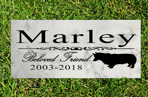 Dog Memorial Stone By Breed Personalized Marker Marble Grave Headstone