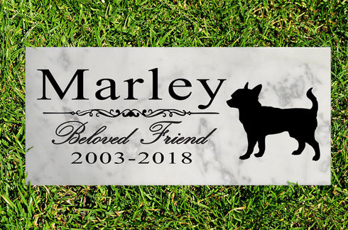 Dog Memorial Stone By Breed Personalized Marker Marble Grave Headstone