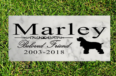 Dog Memorial Stone By Breed Personalized Marker Marble Grave Headstone