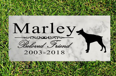 Dog Memorial Stone By Breed Personalized Marker Marble Grave Headstone