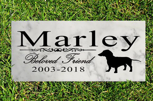 Dog Memorial Stone By Breed Personalized Marker Marble Grave Headstone