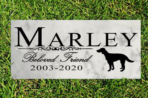 Dog Memorial Stone By Breed Personalized Marker Marble Grave Headstone