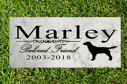 Dog Memorial Stone By Breed Personalized Marker Marble Grave Headstone