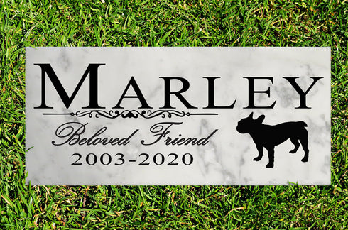 Dog Memorial Stone By Breed Personalized Marker Marble Grave Headstone