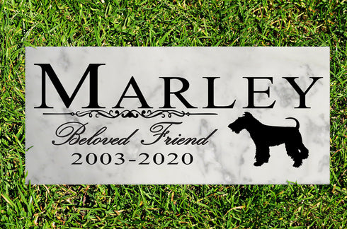 Dog Memorial Stone By Breed Personalized Marker Marble Grave Headstone