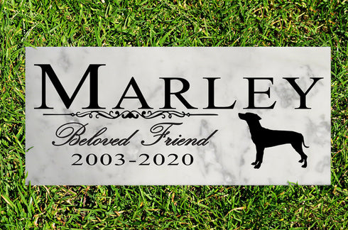 Dog Memorial Stone By Breed Personalized Marker Marble Grave Headstone